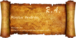 Rosta András névjegykártya